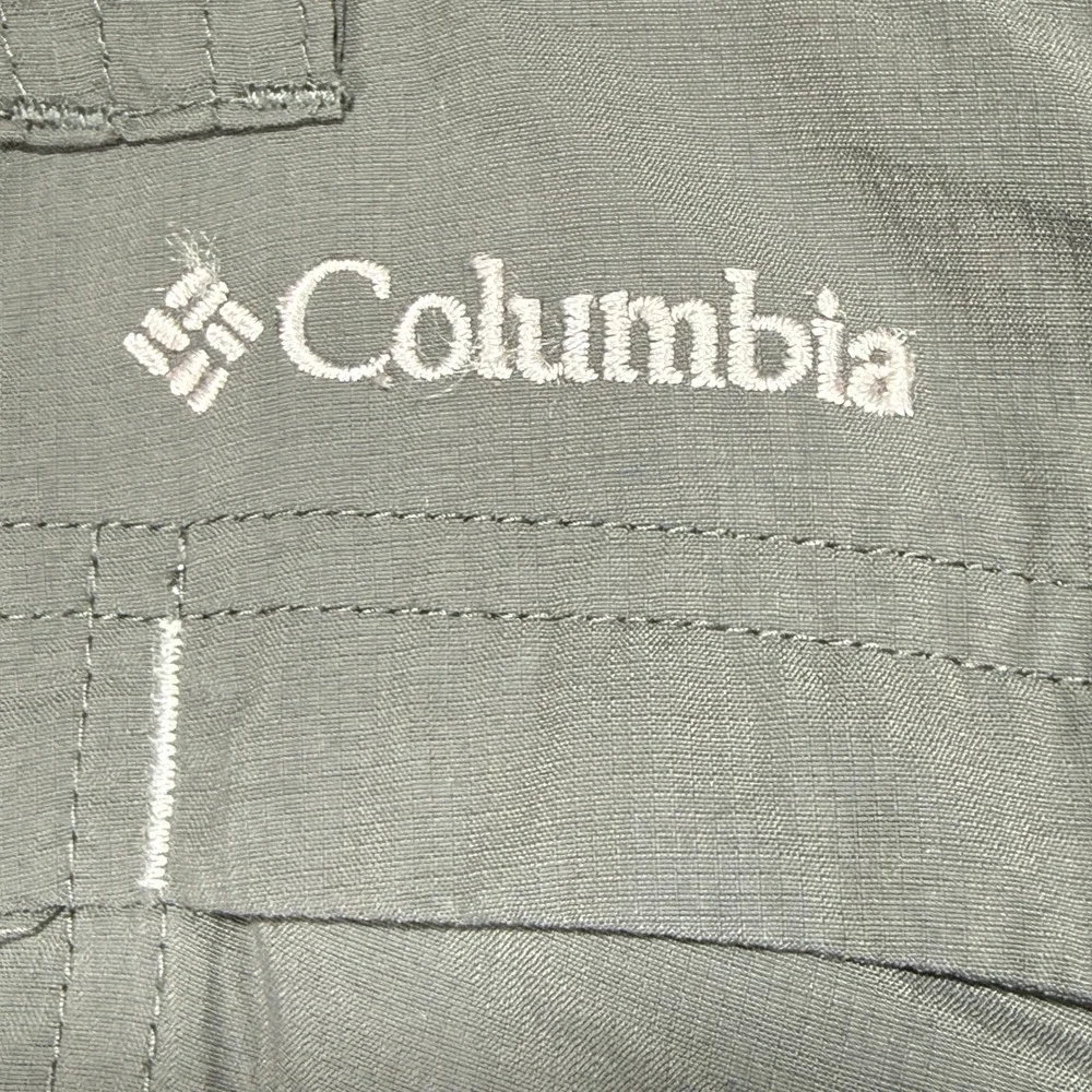Columbia Cargo Shorts Mens Large Grey Nylon Hiking Outdoor Belted 11 Inseam